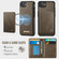 iPhone 16e / 17e CaseMe Me80 Series Detachable Wallet Magnetic RFID Vegan Leather Phone Case - Coffee