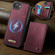 iPhone 16e / 17e CaseMe Me80 Series Detachable Wallet Magnetic RFID Vegan Leather Phone Case - Red