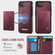 iPhone 16e / 17e CaseMe Me80 Series Detachable Wallet Magnetic RFID Vegan Leather Phone Case - Red