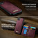 iPhone 16e / 17e CaseMe Me80 Series Detachable Wallet Magnetic RFID Vegan Leather Phone Case - Red