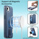 iPhone 16e / 17e CaseNeo Finger Grip Strap MagSafe Leather Phone Case - Blue