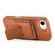 iPhone 16e / 17e CaseNeo Fold Holder Retro Elastic Card Bag Magnetic Back Phone Case - Brown