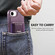 iPhone 16e / 17e CaseNeo Fold Holder Retro Elastic Card Bag Magnetic Back Phone Case - Purple