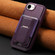 iPhone 16e / 17e CaseNeo Fold Holder Retro Elastic Card Bag Magnetic Back Phone Case - Purple