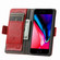 iPhone 16e / 17e CaseNeo Splicing Dual Magnetic Buckle Leather Phone Case - Red