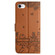 iPhone 16e / 17e Cat Embossing Pattern Leather Phone Case with Lanyard - Brown