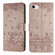 iPhone 16e / 17e Cat Embossing Pattern Leather Phone Case with Lanyard - Grey