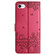 iPhone 16e / 17e Cat Embossing Pattern Leather Phone Case with Lanyard - Red