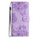 iPhone 16e / 17e Cherry Blossom Butterfly Skin Feel Embossed PU Phone Case - Purple