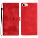 iPhone 16e / 17e Cherry Blossom Butterfly Skin Feel Embossed PU Phone Case - Red