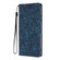 iPhone 16e / 17e Cherry Blossoms Embossed Leather Phone Case - Dark Blue