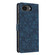 iPhone 16e / 17e Cherry Blossoms Embossed Leather Phone Case - Dark Blue