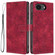iPhone 16e / 17e Cherry Blossoms Embossed Leather Phone Case - Red