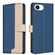 iPhone 16e / 17e Color Matching RFID Anti-theft Leather Phone Case - Blue