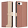 iPhone 16e / 17e Color Matching RFID Anti-theft Leather Phone Case - Brown