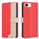 iPhone 16e / 17e Color Matching RFID Anti-theft Leather Phone Case - Red