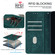 iPhone 16e / 17e Color Stitching Skin Feel Leather RFID Blocking Phone Case - Green
