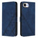 iPhone 16e / 17e Crossbody 3D Embossed Flip Leather Phone Case - Blue