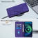 iPhone 16e / 17e Crossbody 3D Embossed Flip Leather Phone Case - Purple