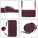 iPhone 16e / 17e Crossbody 3D Embossed Flip Leather Phone Case - Wine Red