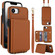 iPhone 16e / 17e Crossbody Dual-buckle Wallet RFID Back Leather Phone Case - Brown