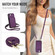 iPhone 16e / 17e Crossbody Dual-buckle Wallet RFID Back Leather Phone Case - Dark Purple