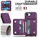 iPhone 16e / 17e Crossbody Dual-buckle Wallet RFID Back Leather Phone Case - Dark Purple