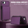 iPhone 16e / 17e Crossbody Dual-buckle Wallet RFID Back Leather Phone Case - Dark Purple