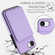 iPhone 16e / 17e Crossbody Dual-buckle Wallet RFID Back Leather Phone Case - Light Purple