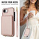 iPhone 16e / 17e Crossbody Dual-buckle Wallet RFID Back Leather Phone Case - Rose Gold