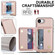 iPhone 16e / 17e Crossbody Dual-buckle Wallet RFID Back Leather Phone Case - Rose Gold
