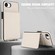 iPhone 16e / 17e Crossbody Dual-buckle Wallet RFID Back Leather Phone Case - White