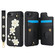 iPhone 16e / 17e Crossbody Flower Pattern Leather Phone Case - Black