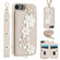 iPhone 16e / 17e Crossbody Flower Pattern Leather Phone Case - White