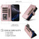 iPhone 16e / 17e Crossbody Strap RFID Blocking Zipper Wallet Leather Phone Case - Rose Gold