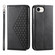 iPhone 16e / 17e Cubic Grid Calf Texture Magnetic Leather Phone Case - Black