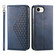 iPhone 16e / 17e Cubic Grid Calf Texture Magnetic Leather Phone Case - Blue