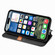 iPhone 16e / 17e Cubic Grid Pressed Magnetic Leather Phone Case - Black