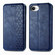 iPhone 16e / 17e Cubic Grid Pressed Magnetic Leather Phone Case - Blue