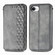 iPhone 16e / 17e Cubic Grid Pressed Magnetic Leather Phone Case - Gray