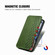 iPhone 16e / 17e Cubic Grid Pressed Magnetic Leather Phone Case - Green