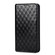 iPhone 16e / 17e Cubic Grid Texture Flip Leather Phone Case - Black
