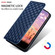iPhone 16e / 17e Cubic Grid Texture Flip Leather Phone Case - Blue