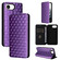 iPhone 16e / 17e Cubic Grid Texture Flip Leather Phone Case - Purple
