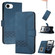 iPhone 16e / 17e Cubic Skin Feel Flip Leather Phone Case - Blue
