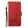 iPhone 16e / 17e Cubic Skin Feel Flip Leather Phone Case - Red