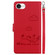 iPhone 16e / 17e Cute Cats RFID Leather Phone Case - Red