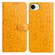 iPhone 16e / 17e Daisy Embossed Leather Phone Case - Yellow