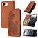 iPhone 16e / 17e Datura Flower Embossed Flip Leather Phone Case - Brown