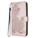 iPhone 16e / 17e Datura Flower Embossed Flip Leather Phone Case - Rose Gold